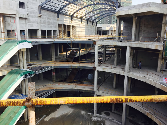 轻质隔墙板在综合性广场建筑中的使用案例
